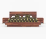Fidora Sheesham Wood King/Queen Size Bed - Image 4