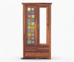 2 Door Solid Sheesham Wood Wardrobe - Image 3