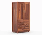 2 Door Solid Sheesham Wood Wardrobe - Image 4