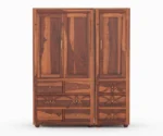 3 Door Solid Sheesham Wood Wardrobe - Image 2