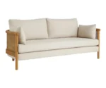 3 Seater Wooden Rattan Sofa - Image 2
