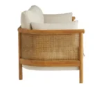 3 Seater Wooden Rattan Sofa - Image 3
