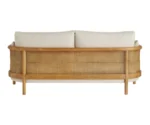 3 Seater Wooden Rattan Sofa - Image 4