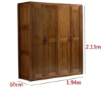 4 Door Wardrobe Without Mirror - Image 4
