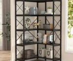 7-Tier Large Corner Bookshelf with Metal Frame for Living Room - Image 6
