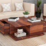 Aaron Solid Wood Coffee Table with Drawers