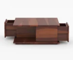 Aaron Solid Wood Coffee Table with Drawers - Image 6