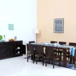 Acro Solid Wood 8 Seater Dining Table Sets