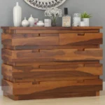 Adeore Solid Wood Bedroom Dresser Chest With 5 Drawers