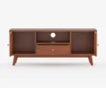 Alan Solid Wood Acacia Cane TV Cabinet - Image 5