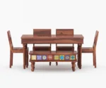 Alyssa 6 Seater Dining Set with Bench - Image 2