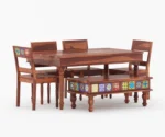 Alyssa 6 Seater Dining Set with Bench - Image 3