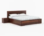 Ameli Sheesham King/Queen Size Wood Bed With Storage - Image 3