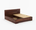 Ameli Sheesham King/Queen Size Wood Bed With Storage - Image 5