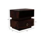 Berlin Wooden Bedside Table - Image 5