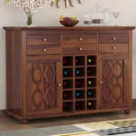 Billy Solid Sheesham Wood Bar Cabinet