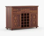 Billy Solid Sheesham Wood Bar Cabinet - Image 3