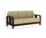 Bregg Wooden Sofa Set 3+1+1 Seater - Image 11