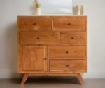 Bronia Solid Teak Wood Chest Of 7 Drawers