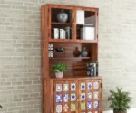 Chitra Solid Wood Sheesham Crockery Unit