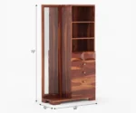 Cinader Sheesham Wood Dressing Table with Storage & Stool - Image 6
