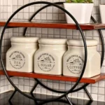 Circular Organizer with Black Frame from Mahogany Collection