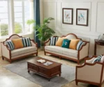 Classic Indian Sheesham Wood Sofa Set