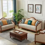 Classic Indian Sheesham Wood Sofa Set