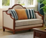 Classic Indian Sheesham Wood Sofa Set - Image 3