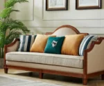 Classic Indian Sheesham Wood Sofa Set - Image 6