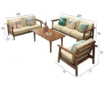 Classic Sheesham wooden sofa set - Image 4