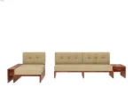 Cortez L-Shaped Wooden Sofa with Side Storage Drawer - Image 3