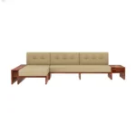 Cortez L-Shaped Wooden Sofa with Side Storage Drawer - Image 2