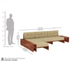 Cortez L-Shaped Wooden Sofa with Side Storage Drawer - Image 7