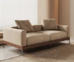 Cream Floor Sofa set with Armrest, Includes - Image 2