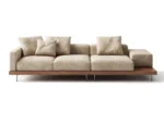Cream Floor Sofa set with Armrest, Includes - Image 6