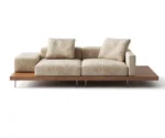 Cream Floor Sofa set with Armrest, Includes - Image 10