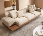 Cream Floor Sofa set with Armrest, Includes - Image 3