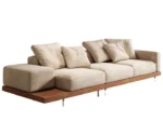Cream Floor Sofa set with Armrest, Includes - Image 7
