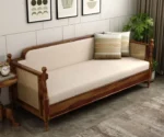 Sheesham Wood and Cane Divan Bed with Mattress - Image 3