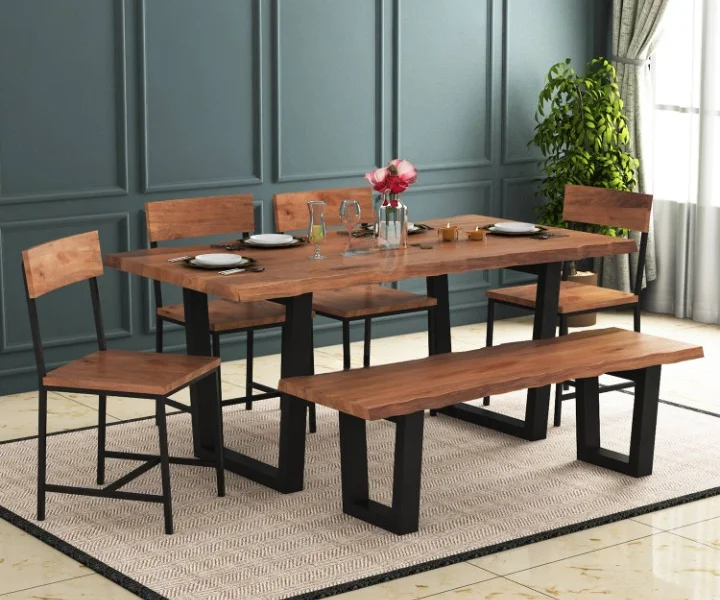 Edge-6-Seater-Dining-Set-with-Bench-1.webp Edge 6 Seater Dining Set with Bench - Image 1