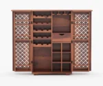 Edward Solid Sheesham Wood Bar Cabinet - Image 4