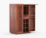 Edward Solid Sheesham Wood Bar Cabinet - Image 5