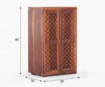 Edward Solid Sheesham Wood Bar Cabinet - Image 6