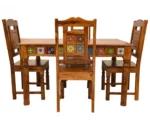 Elem Elegance 4 Seater Dining Table Set - Image 2