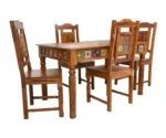 Elem Elegance 4 Seater Dining Table Set - Image 4