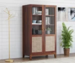 Elsie Solid Wood Cane Book Shelf