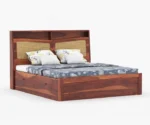 Emalyn Sheesham Wood Cane King-Queen  Bed with Storage - Image 2