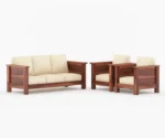 Emma Solid Sheesham Wood Sofa Set - Image 2