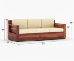 Ethan Solid Sheesham Wood Sofa Set - Image 7